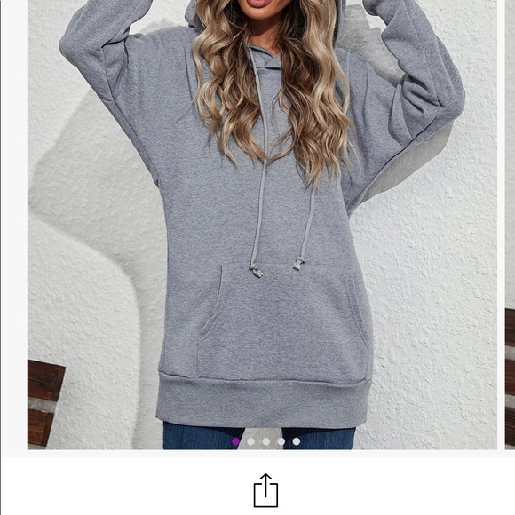 Woman’s size large brand new long grey hoodie - Picture 2 of 5